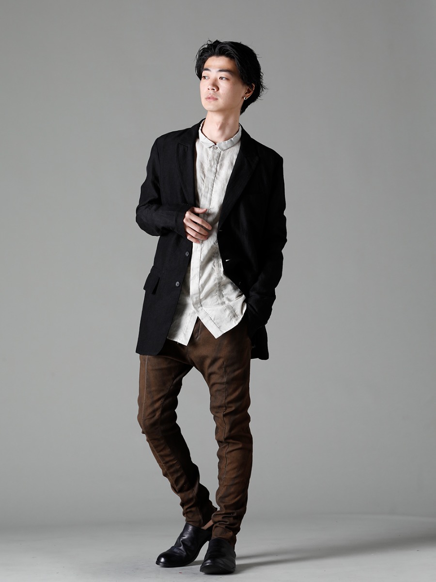 masnada 23SS styling the basic technique of fashion 3-color use - m3041 relaxed jacket M3059 tape Slim Shirt M3022 rib Insert Dart Slim Pants Granite M30S01 sabo 1-002