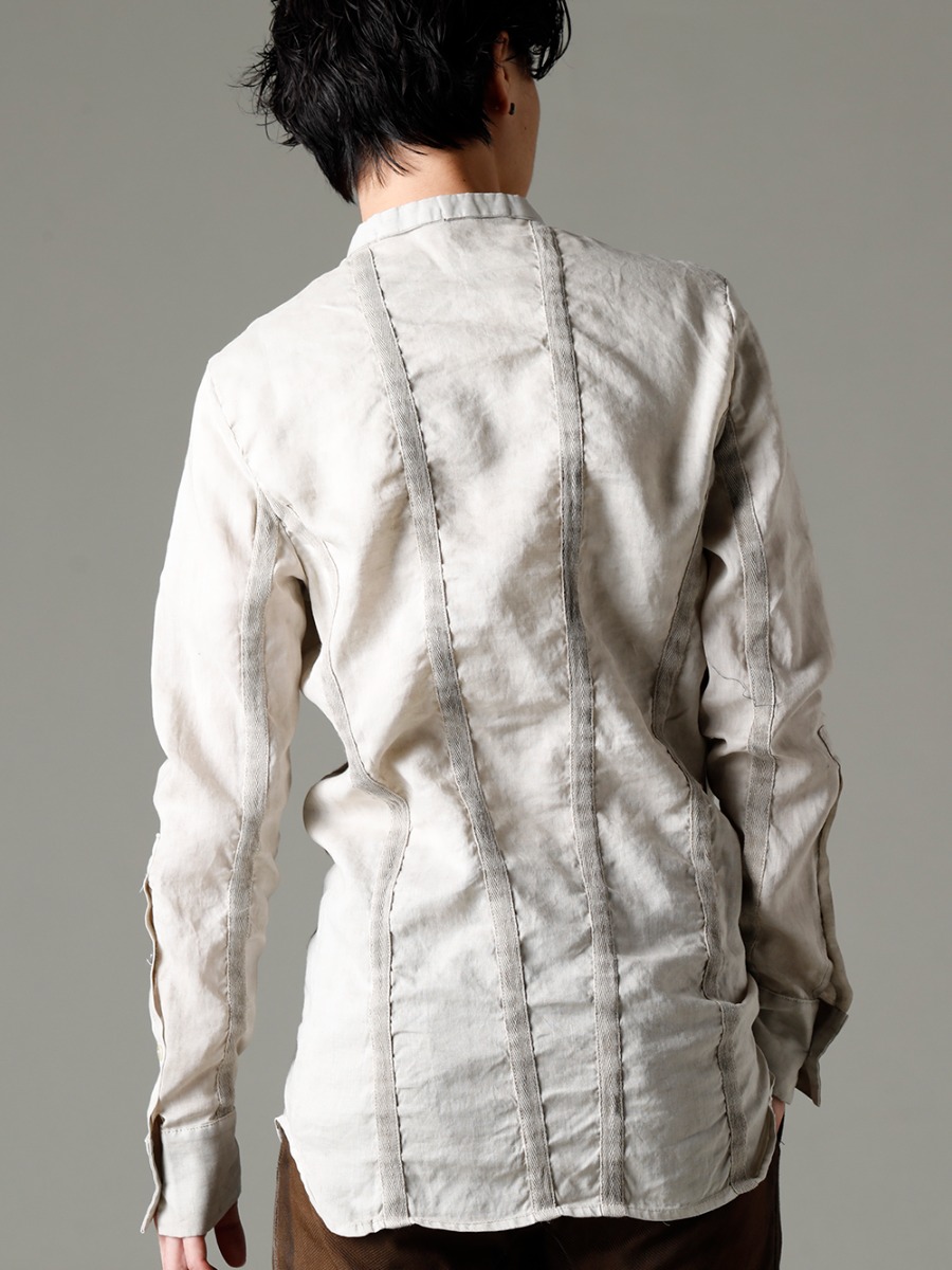 masnada 23SS regular shirt with taped design on all sides - m3059 tape Slim Shirt 3-004