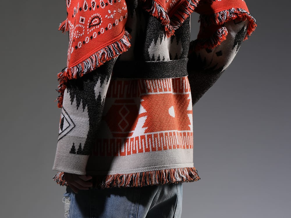ALANUI 2023SS - The ALANUI knit cardigan is made of carefully selected materials and knitted with care. - LMHS23-054(Icon Bandana Patch Jacqrd Cardigan) - 2-008