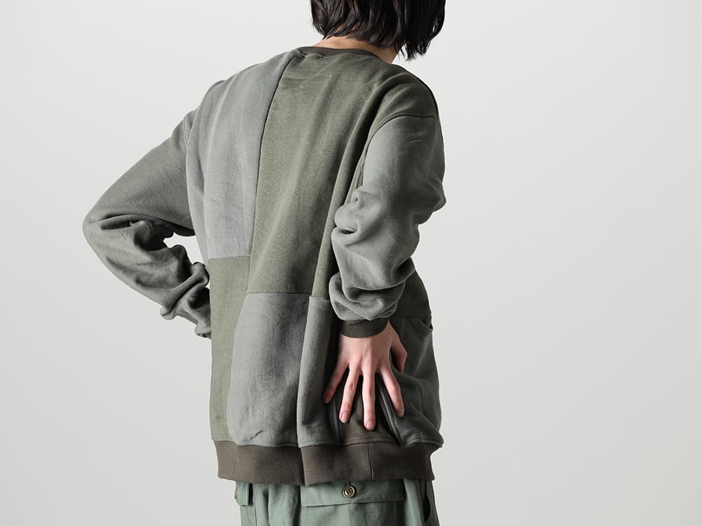 インク 2023SS - ink(インク) 2023SSコレクションより第2弾目のアイテムがデリバリー！只今より店頭・通販共に販売スタート！ - ink23-04-Khaki(ミリタリー リバーススウェット カーキ) - 1-003