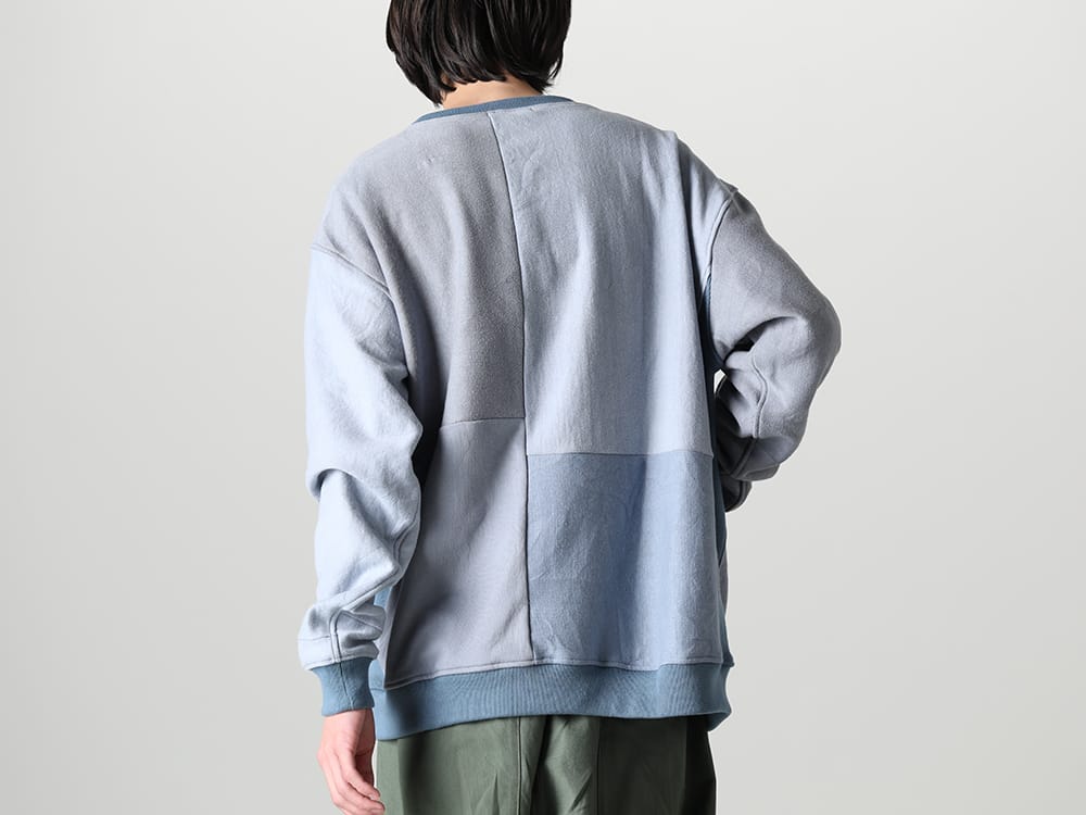 インク 2023SS - ink(インク) 2023SSコレクションより第2弾目のアイテムがデリバリー！只今より店頭・通販共に販売スタート！ - ink23-04-Sax(ミリタリー リバーススウェット サックス) - 1-014