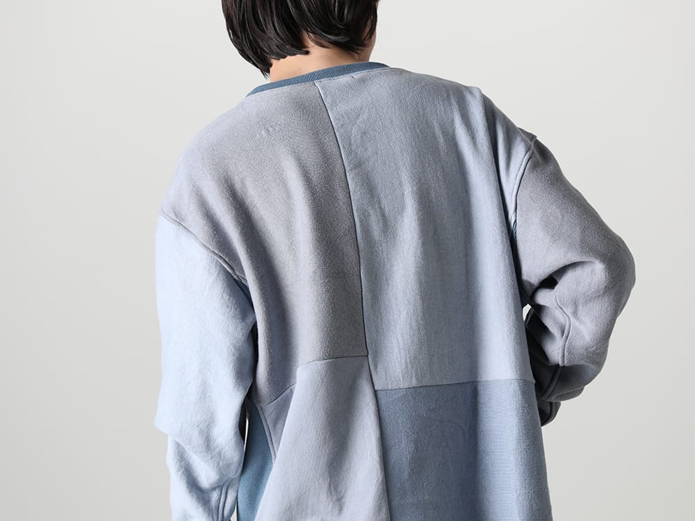 インク 2023SS - ink(インク) 2023SSコレクションより第2弾目のアイテムがデリバリー！只今より店頭・通販共に販売スタート！ - ink23-04-Sax(ミリタリー リバーススウェット サックス) - 1-016