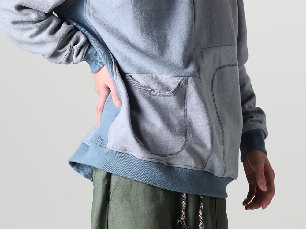 インク 2023SS - ink(インク) 2023SSコレクションより第2弾目のアイテムがデリバリー！只今より店頭・通販共に販売スタート！ - ink23-04-Sax(ミリタリー リバーススウェット サックス) - 1-017