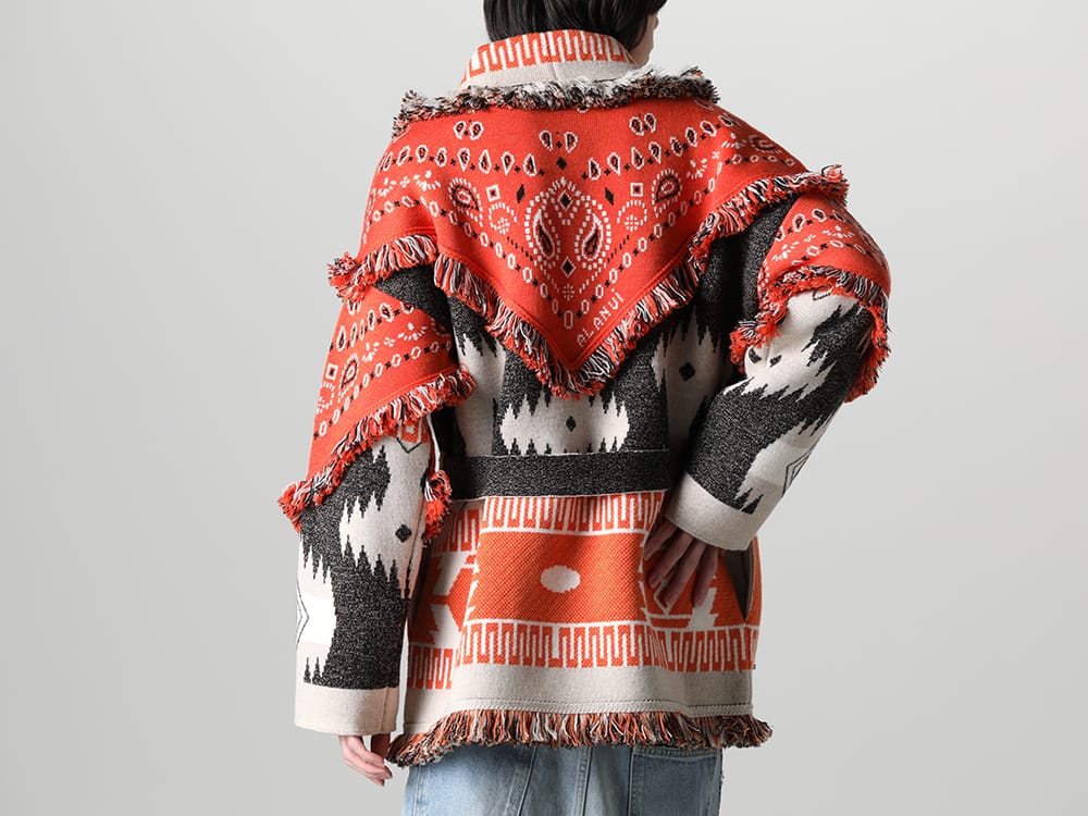 アラヌイ 2023SS - ALANUI(アラヌイ) 2023SSコレクションより最終入荷分のアイテムがデリバリー！只今より店頭・通販共に販売スタート！ - LMHS23-054(アイコンバンダナ パッチワーク ジャカードカーディガン) - 1-003