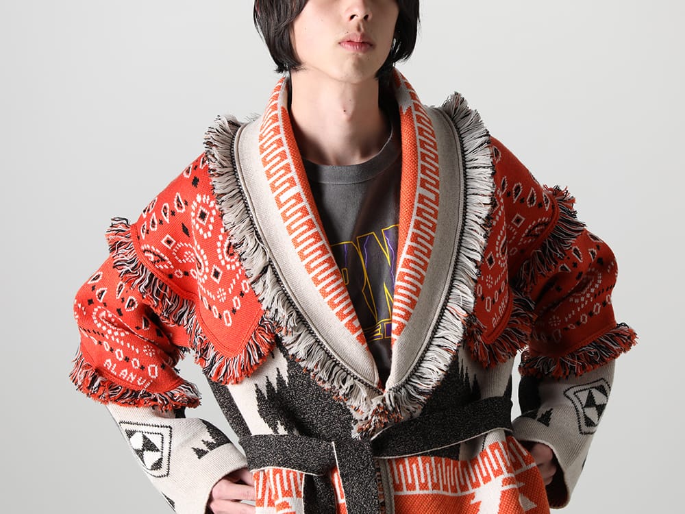 アラヌイ 2023SS - ALANUI(アラヌイ) 2023SSコレクションより最終入荷分のアイテムがデリバリー！只今より店頭・通販共に販売スタート！ - LMHS23-054(アイコンバンダナ パッチワーク ジャカードカーディガン) - 1-004