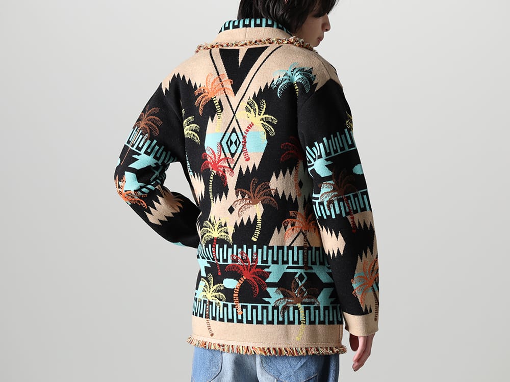 アラヌイ 2023SS - ALANUI(アラヌイ) 2023SSコレクションより最終入荷分のアイテムがデリバリー！只今より店頭・通販共に販売スタート！ - LMHS23-050(パームツリー ジャカード アイコンカーディガン) - 1-022