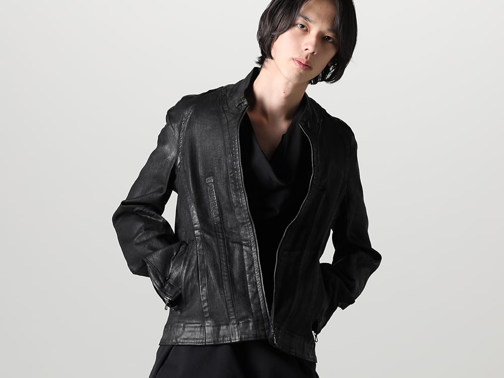 ユリウス 2023SS - JULIUS(ユリウス) 2023SSコレクションより第6弾目のアイテムがデリバリー！只今より店頭・通販共に販売スタート！ - 819BLM2-C(10.5oz ストレッチデニム コーティング シームドジャケット) - 1-005