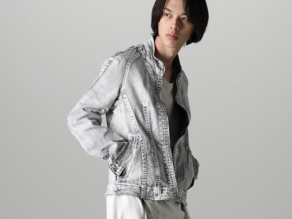 ユリウス 2023SS - JULIUS(ユリウス) 2023SSコレクションより第6弾目のアイテムがデリバリー！只今より店頭・通販共に販売スタート！ - 819BLM2-PL(10.5oz ストレッチデニム ウォッシュ シームドジャケット) - 1-009