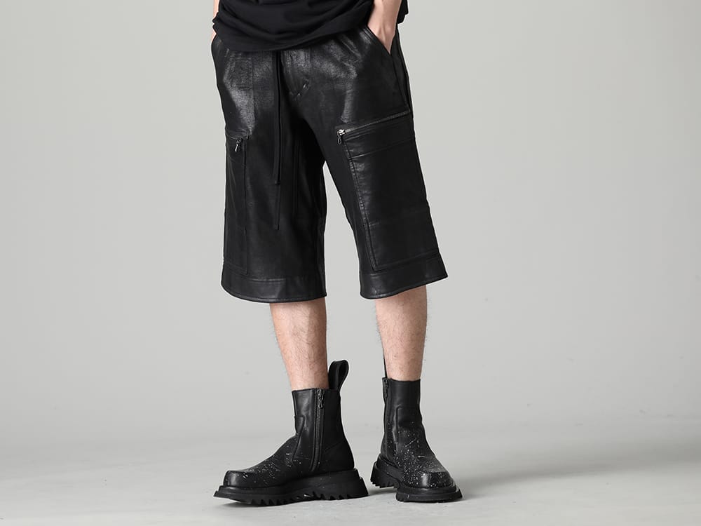 ユリウス 2023SS - JULIUS(ユリウス) 2023SSコレクションより第6弾目のアイテムがデリバリー！只今より店頭・通販共に販売スタート！ - 819PAM9-C(コットンスウェット コーティング カーゴショーツ) - 1-016