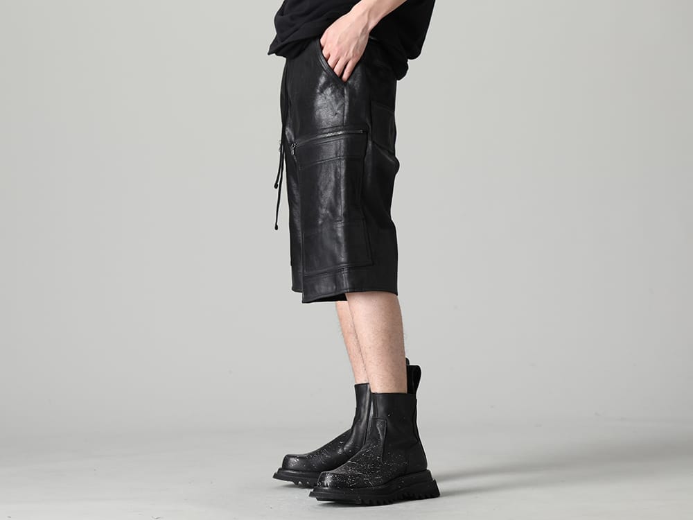 ユリウス 2023SS - JULIUS(ユリウス) 2023SSコレクションより第6弾目のアイテムがデリバリー！只今より店頭・通販共に販売スタート！ - 819PAM9-C(コットンスウェット コーティング カーゴショーツ) - 1-017