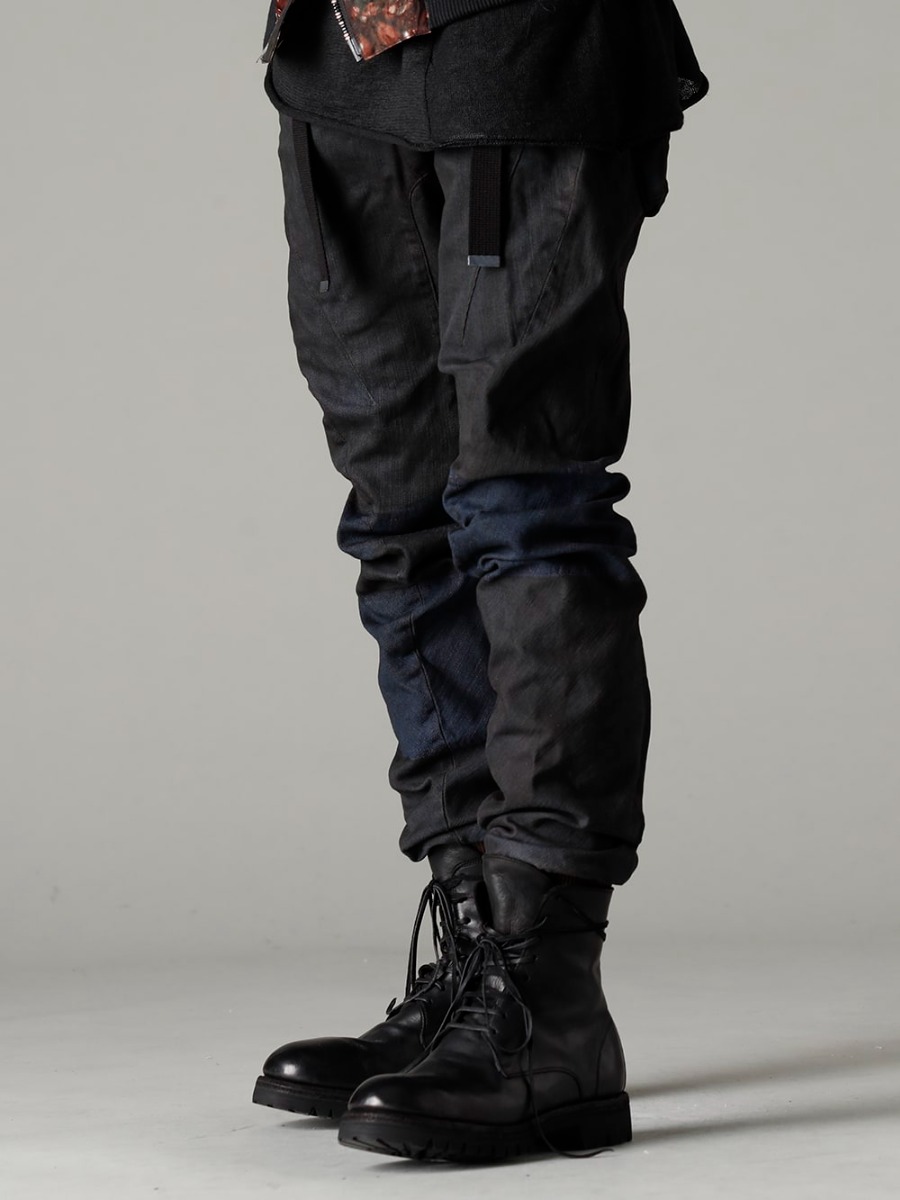 D.HYGEN GUIDI23SS Goes well with rugged boots。 -  795V-Black-Horse Lace-up boots with rubber sole - Horse full grain leather - 795V 3-002