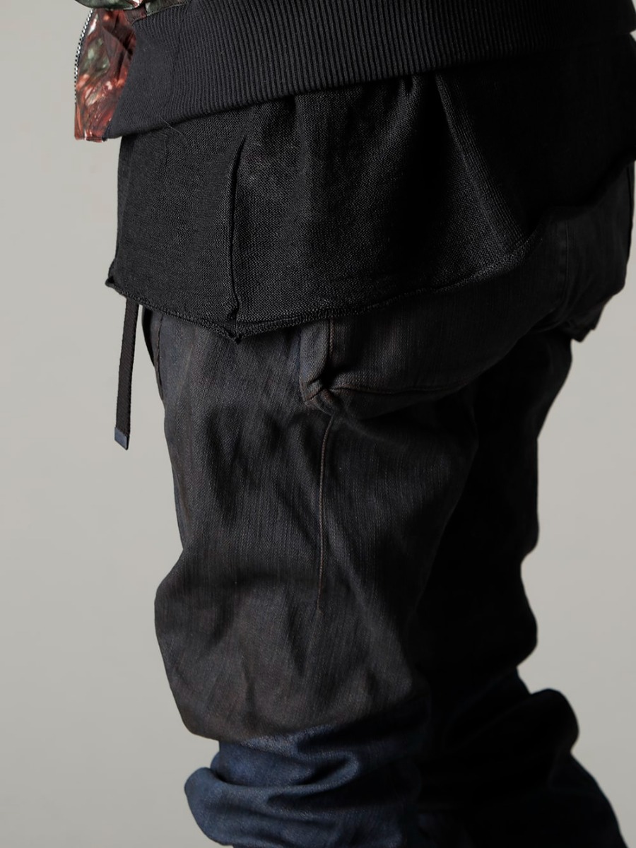 D.HYGEN GUIDI23SS Goes well with rugged boots。 -  795V-Black-Horse Lace-up boots with rubber sole - Horse full grain leather - 795V 3-004