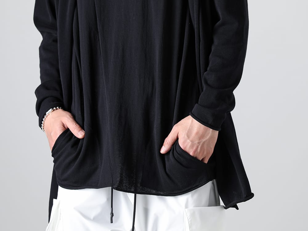 RIPVANWINKLE - リップヴァンウィンクル 2023SS 風通しの良い素材かつ、ミニマルな雰囲気のニットカーデフーディにホワイトカラーのショーツをセレクト。  - RW-504 - ニット カーデ フーディ - RW-528 - クロス ニットジャージー - sa.0044SS23-SIlver - ボールチェーンブレスレット-L-レギュラー シルバー 2-004