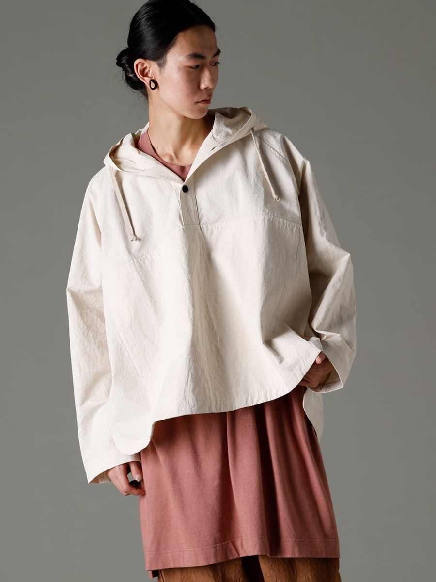 O Project 23SS A design that allows you to enjoy light nuances and just the right amount of roughness  - O15JKT2-KINARI Hoodie Pullover Jacket Kinari Fine Canvas O15TS3-OLD-PINK Long Tee Cotton Hemp Jersey Old Pink 2-001