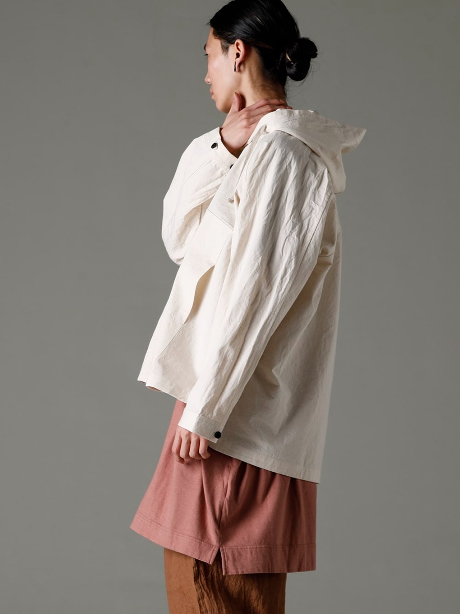 O Project 23SS A design that allows you to enjoy light nuances and just the right amount of roughness  - O15JKT2-KINARI Hoodie Pullover Jacket Kinari Fine Canvas O15TS3-OLD-PINK Long Tee Cotton Hemp Jersey Old Pink 2-002