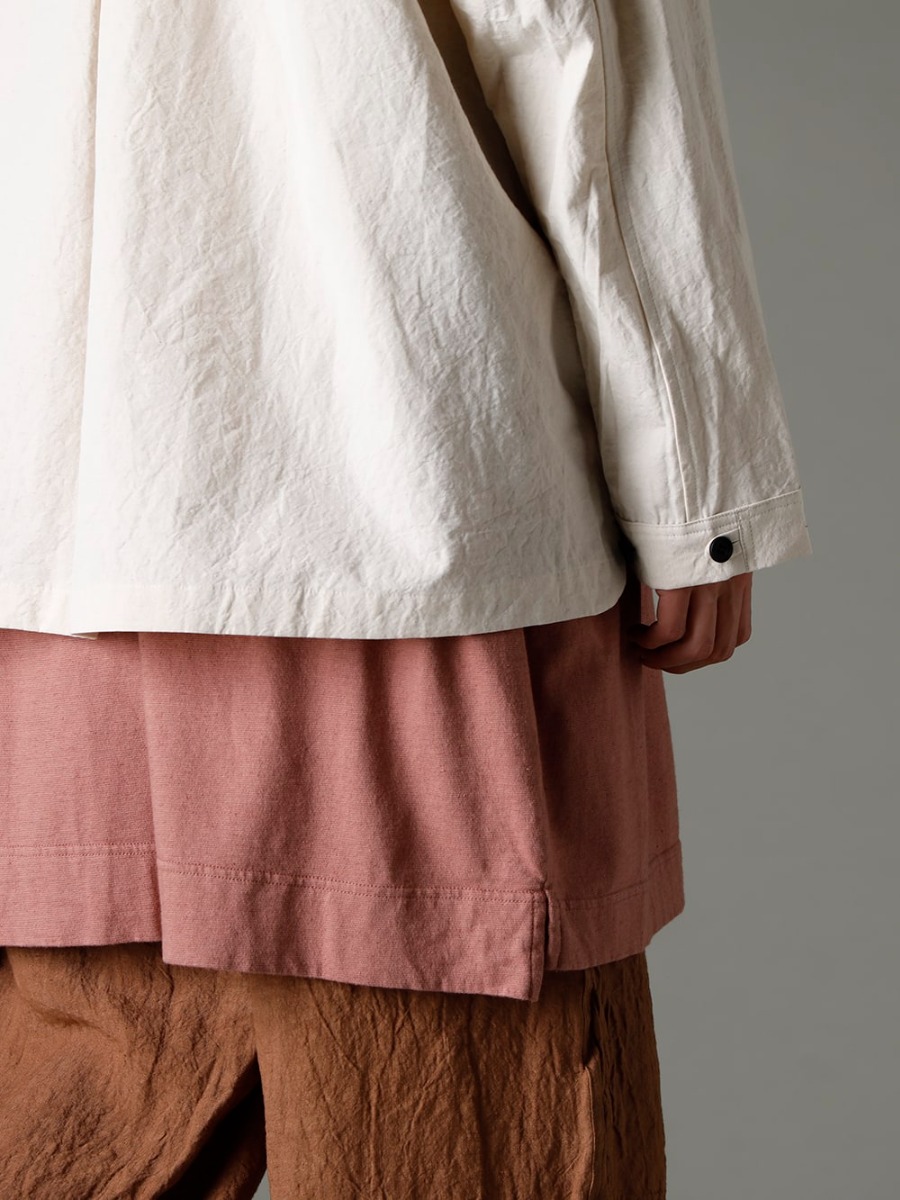 O Project 23SS A design that allows you to enjoy light nuances and just the right amount of roughness  - O15JKT2-KINARI Hoodie Pullover Jacket Kinari Fine Canvas O15TS3-OLD-PINK Long Tee Cotton Hemp Jersey Old Pink 2-006