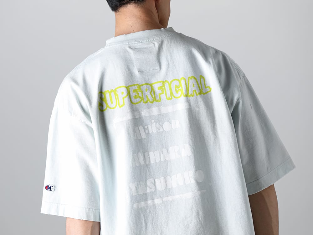 Maison MIHARAYASUHIRO 2023SS The unique print and shirt docked design is the highlight!  - A10TS641-Blue - Shirt layered Tee 2-005