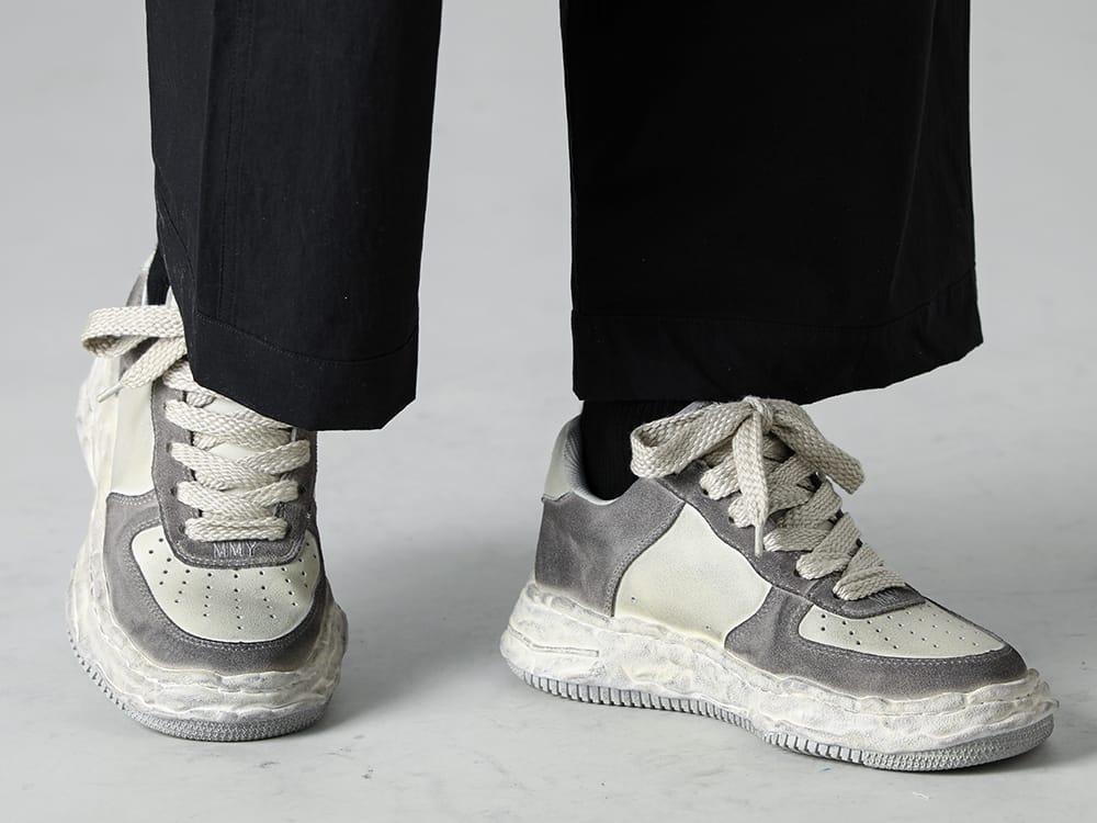 Maison MIHARAYASUHIRO 2023SS These O PROJECT jogging trousers are stress-free and comfortable to wear! - O15TR4-BLACK - JOGGING TROUSERS Water-Repellent Dense Cloth BLACK- A10FW710-White - WAYNE Low- Original sole leather sneakers White 3-003