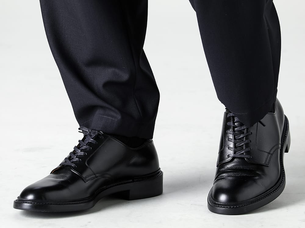 IRENISA - 2023SS Three Tuck Tapered Pants are a new type of pants with a cool feeling that can be worn even in midsummer! - IH-23SS-P021-MT - Three Tucks Tapered Pants - IH-22SS-S001-RC - Leather Shoes 3-005