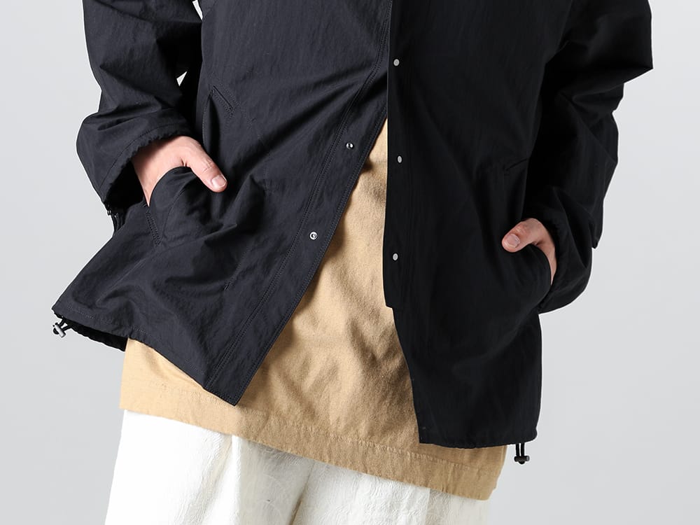 IRENISA - イレニサ 2023SS 見出し2  - IH-23SS-J017-CS-Black - レインパーカー Black- O15TS2-YELLOW-BEIGE - 3/4 スリーブティー コットン ヘンプ ジャージー イエロー ベージュ 2-004