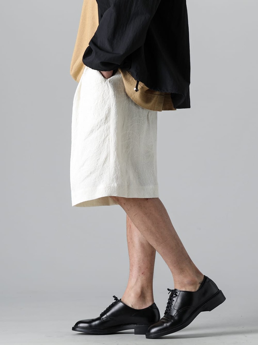 IRENISA - イレニサ 2023SS 見出し3 - IH-23SS-P020-TK-Ivory - ツータックワイドショーツ Ivory - IH-22SS-S001-RC - レザーシューズ 3-004