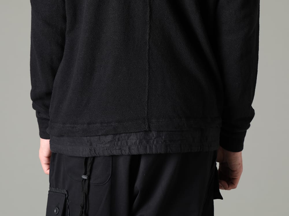 The Viridi-anne 2023SS - Spring classic items that can be easily worn and removed - VI-3600-01-Black(Linen/Cotton Jersey Cardigan Black)   - 2-007