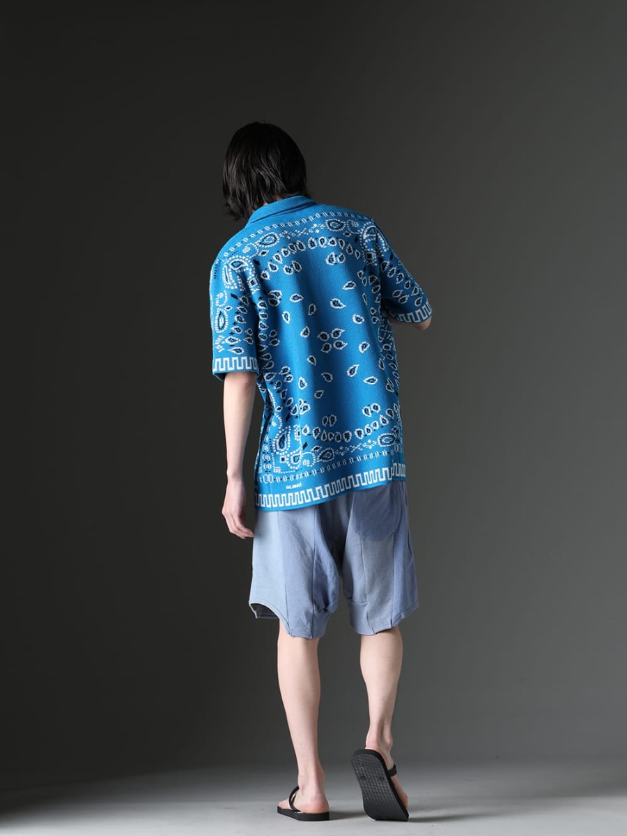 アラヌイ / タカヒロミヤシタザソロイスト / インク 2023SS - ブルーカラーをメインに組み上げた大人なリゾートスタイル - LMHS23-022(バンダナ ピケットシャツ ブルースウィムマルチ)  sa.0038SS23-Silver(ボールチェーンネックレス-S-レギュラー シルバー) sa.0038SS23-Gold(ボールチェーンネックレス-S-レギュラー ゴールド) sa.0036SS23-Silver(ボーンシェイプド カラビナ ブレスレット/S/シルバー) sa.0036SS23-Gold(ボーンシェイプドカラビナブレスレット-S- ゴールド) ink23-14-Sax(ミリタリーショーツ サックス) sgf.0001SS23(ナチュラルマテリアルサンダル) - 1-006