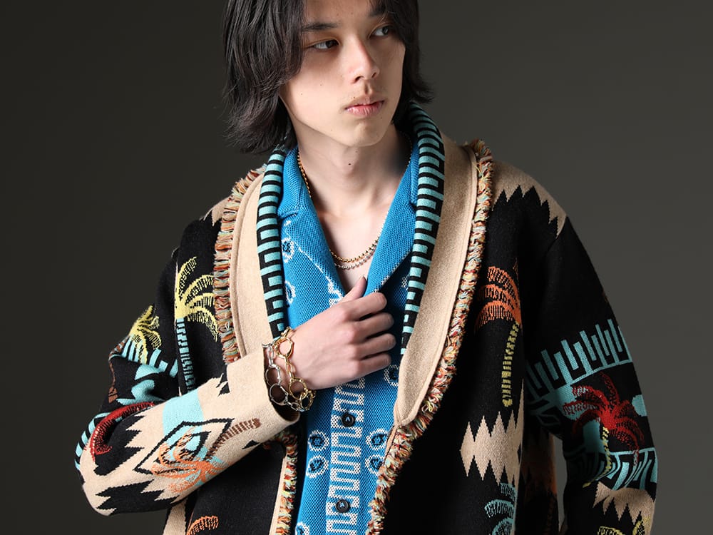 アラヌイ / タカヒロミヤシタザソロイスト 2023SS - 高級感のある上質ウールで作り上げた1着 - LMHS23-022(バンダナ ピケットシャツ ブルースウィムマルチ)  sa.0038SS23-Silver(ボールチェーンネックレス-S-レギュラー シルバー) sa.0038SS23-Gold(ボールチェーンネックレス-S-レギュラー ゴールド) sa.0036SS23-Silver(ボーンシェイプド カラビナ ブレスレット/S/シルバー) sa.0036SS23-Gold(ボーンシェイプドカラビナブレスレット-S- ゴールド) - 2-004