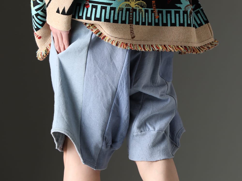 インク 2023SS 涼しげな印象の強いカジュアルな下半身 - ink23-14-Sax(ミリタリーショーツ サックス) - 3-005