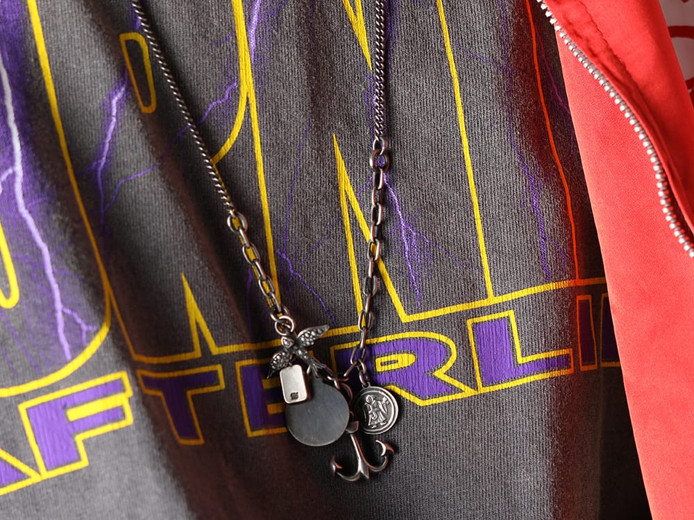 WERKSTATT:MÜNCHEN 2023SS - Glossy jacket and textured t-shirt - M3501(Necklace charms) - 2-011