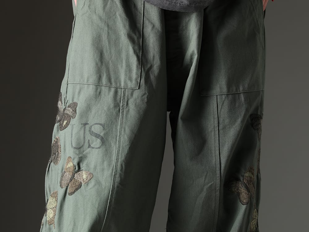 ink 2023SS High design quality incorporating embroidered butterfly motifs - ink23-11(Bakerfly Pants) - 3-004