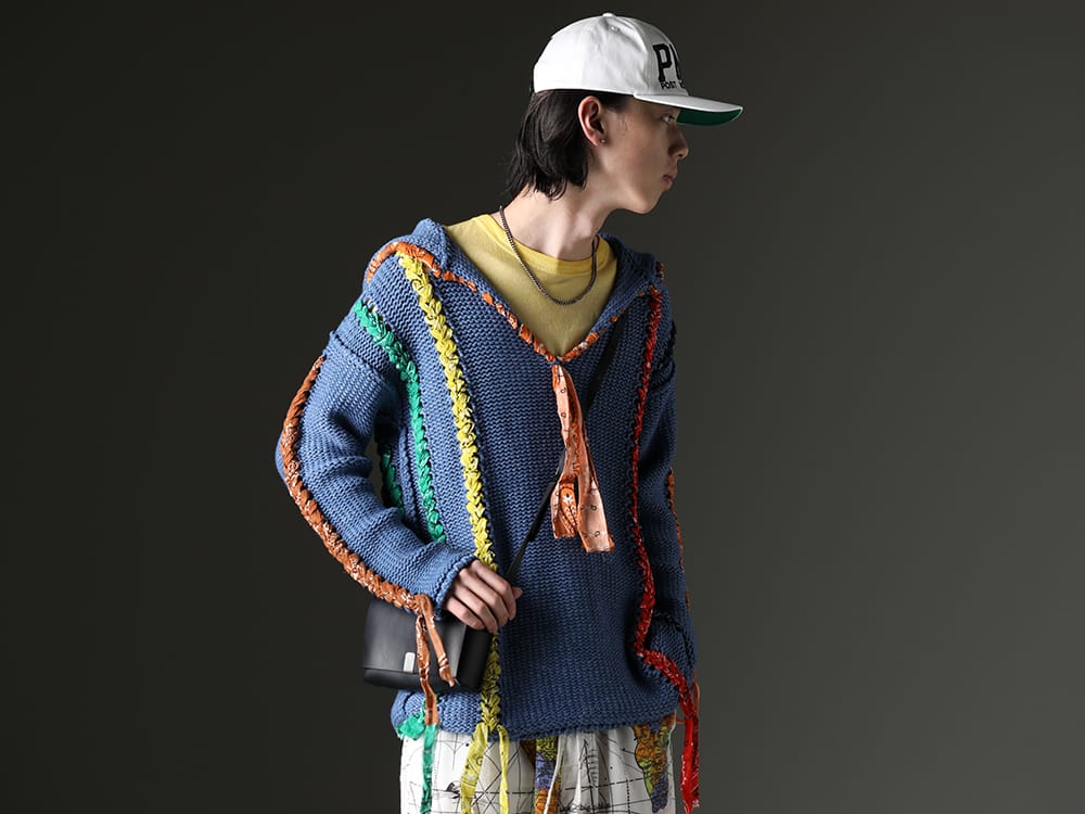 アラヌイ / セントマイケル / ボリス ビジャン サベリ / ワークスタッドミュンヘン 2023SS - ピースマークが特徴的なALANUIのバハフーディー - LMHS23-017(インナーピース バハフーディー) TS-ONE-PIECE.1-RF-FKN00001-FADED-FAT(TS ワンピース.1-RF-FKN00001 FADED FAT)  SM-S23-0000-072(PMS キャップ) M9083(ショルダーバッグ #2) M3961(チョーカー トレース リンクス) - 2-001