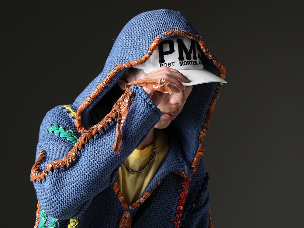 アラヌイ / セントマイケル / ボリス ビジャン サベリ / ワークスタッドミュンヘン 2023SS - ピースマークが特徴的なALANUIのバハフーディー - LMHS23-017(インナーピース バハフーディー) TS-ONE-PIECE.1-RF-FKN00001-FADED-FAT(TS ワンピース.1-RF-FKN00001 FADED FAT)  SM-S23-0000-072(PMS キャップ) M3961(チョーカー トレース リンクス) - 2-011