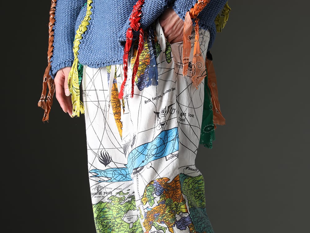 セントマイケル 2023SS ©SAINT M×××××× とDr. Wooがコラボレーションを行ったパジャマパンツ - SM-S23-0000-083(セントマイケル × ドクター・ウー WORLD MAP パジャマパンツ) - 3-004