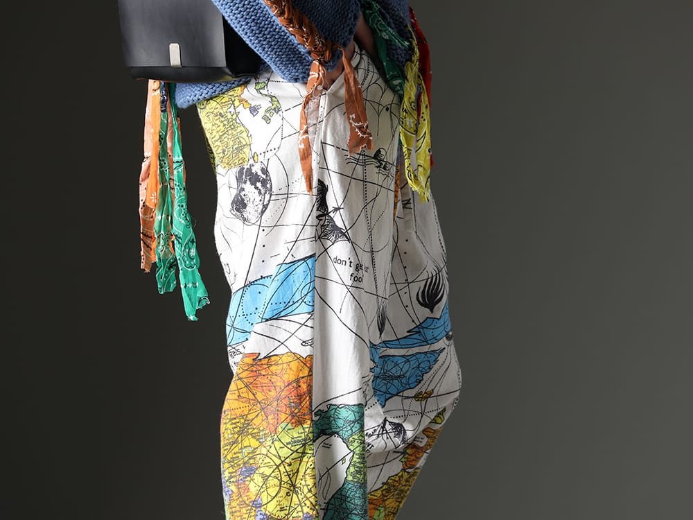 セントマイケル 2023SS ©SAINT M×××××× とDr. Wooがコラボレーションを行ったパジャマパンツ - SM-S23-0000-083(セントマイケル × ドクター・ウー WORLD MAP パジャマパンツ) - 3-005