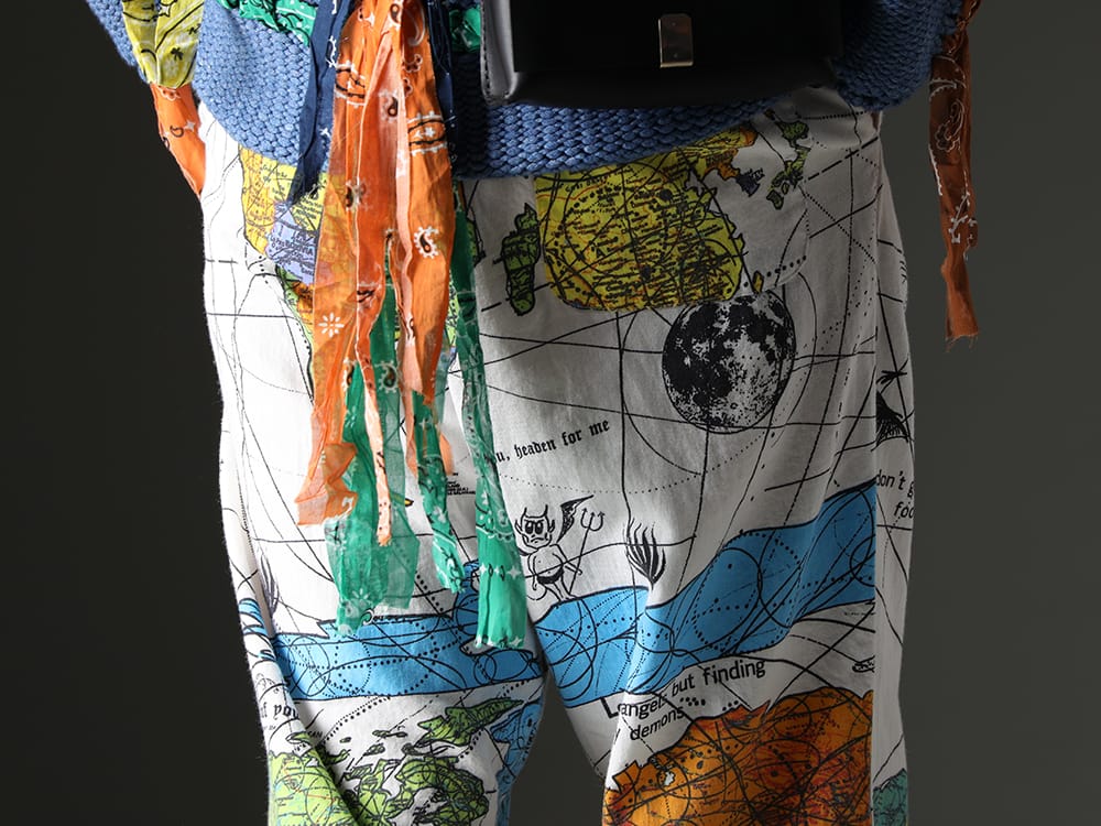 セントマイケル 2023SS ©SAINT M×××××× とDr. Wooがコラボレーションを行ったパジャマパンツ - SM-S23-0000-083(セントマイケル × ドクター・ウー WORLD MAP パジャマパンツ) - 3-006