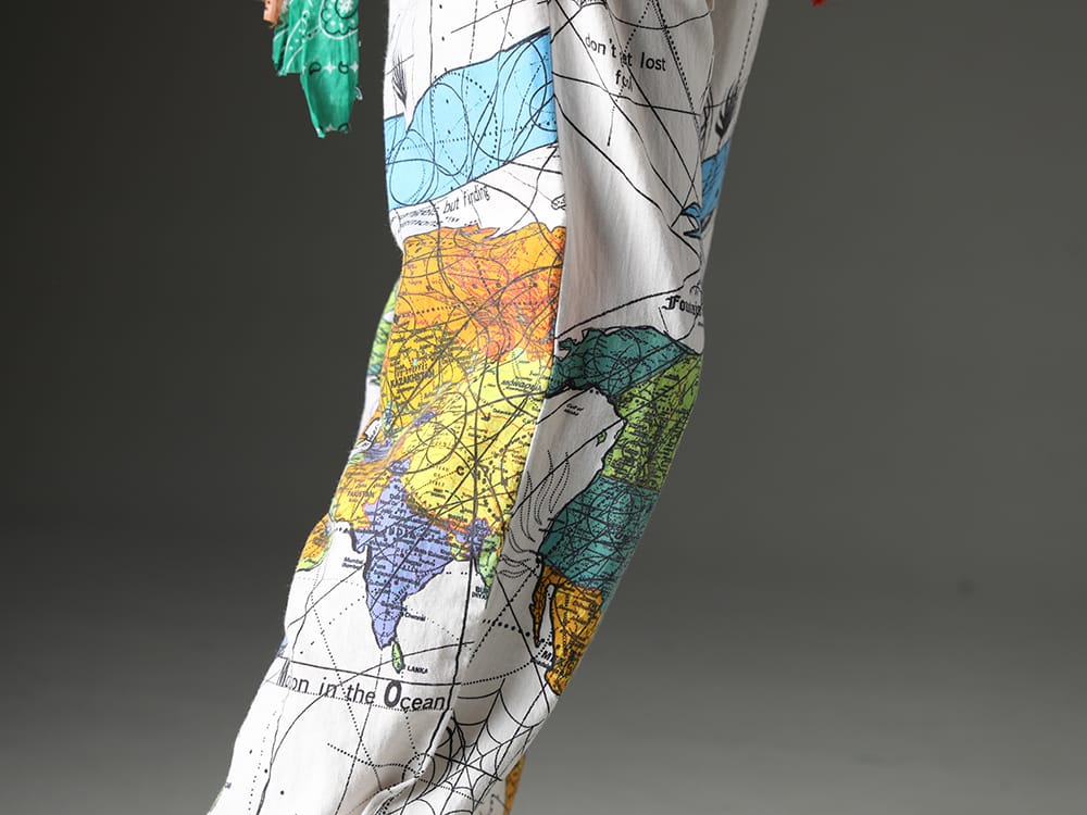 セントマイケル 2023SS ©SAINT M×××××× とDr. Wooがコラボレーションを行ったパジャマパンツ - SM-S23-0000-083(セントマイケル × ドクター・ウー WORLD MAP パジャマパンツ) - 3-007