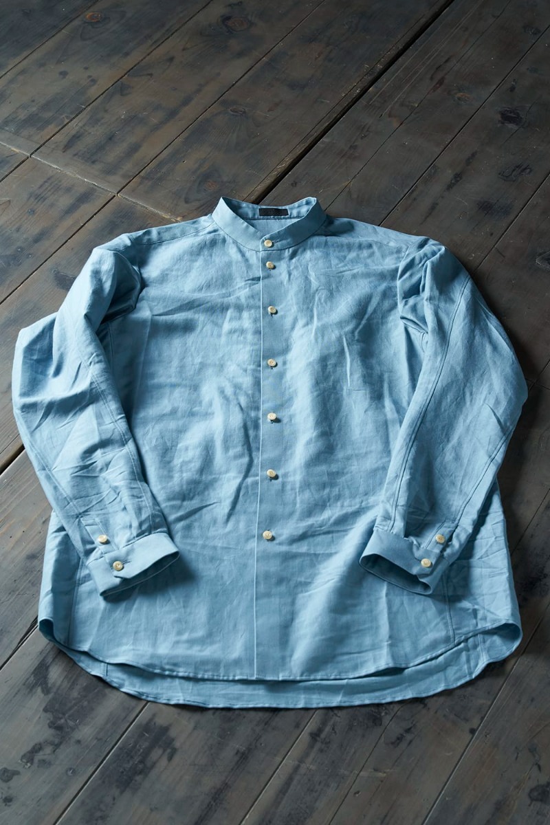 DEVOA 23SS ミニマルなデザインのセミロングマオカラーシャツ - SHN-ESCM Shirt Cotton/silk 3-001