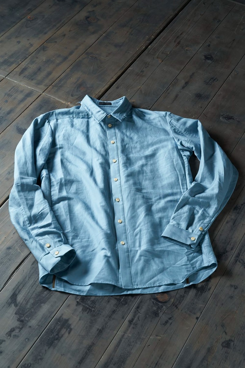 DEVOA 23SS スタンダードな形にアクセントを加えたボタンダウンシャツ - SHN-ESCR Shirt Cotton/silk 3-001