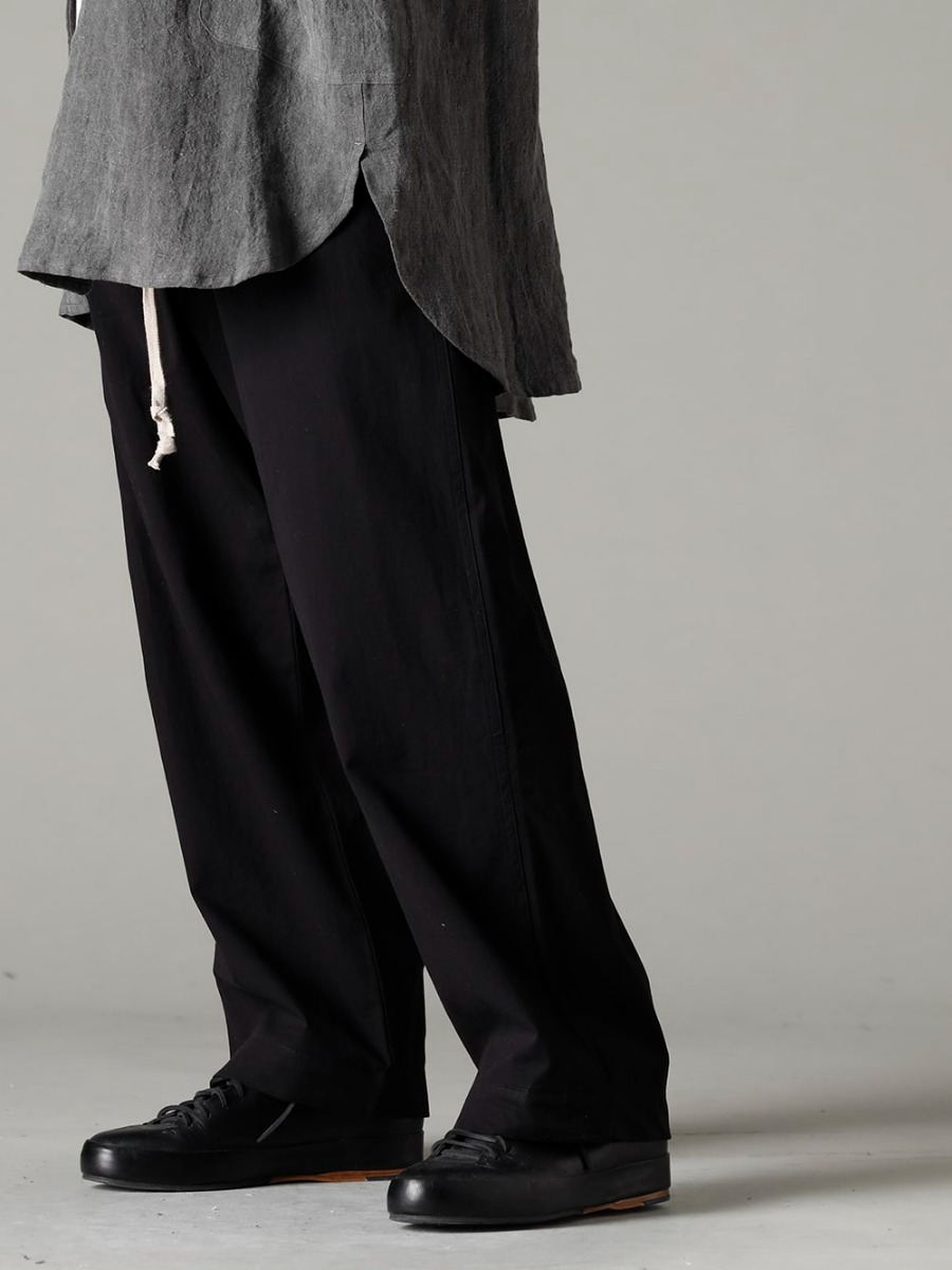 O project 23SS(春夏) The jogging pants that were popular in the 22SS will continue to be offered this season -  O15TR4-BLACK Jogging Trousers Water-Repellent Dense Cross Black Handsewn-Classic-Lo Handsewn Classic-Lo  3-001