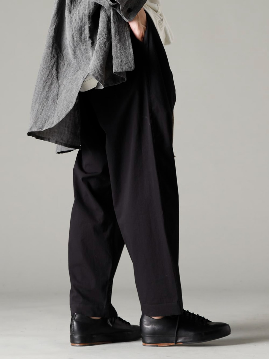 O project 23SS(春夏) The jogging pants that were popular in the 22SS will continue to be offered this season -  O15TR4-BLACK Jogging Trousers Water-Repellent Dense Cross Black Handsewn-Classic-Lo Handsewn Classic-Lo  3-002