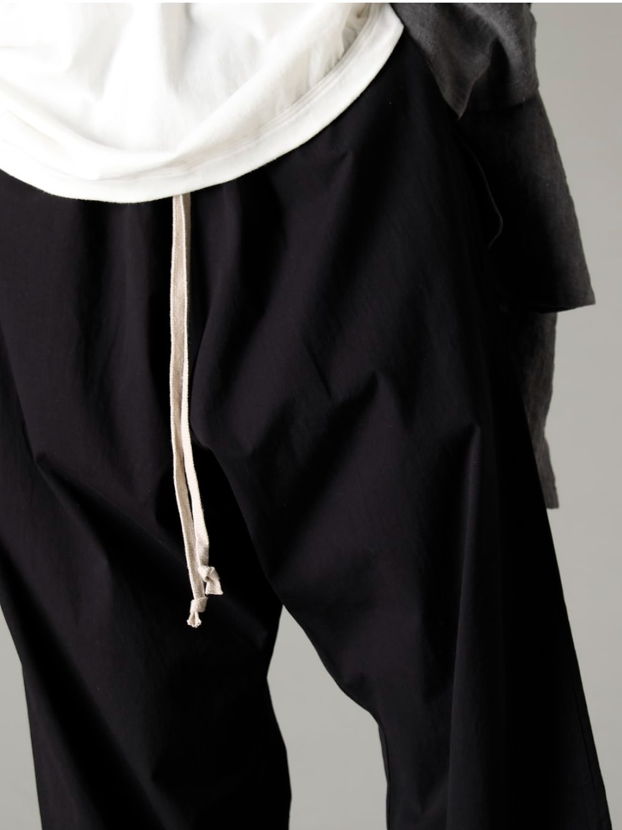 O project 23SS(春夏) The jogging pants that were popular in the 22SS will continue to be offered this season -  O15TR4-BLACK Jogging Trousers Water-Repellent Dense Cross Black Handsewn-Classic-Lo Handsewn Classic-Lo  3-004