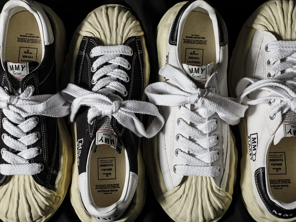 Maison MIHARAYASUHIRO 2023SS A09FW732 - -BLAKEY- Original sole canvas Low-Top sneakers Vintage like Sole. 2-002