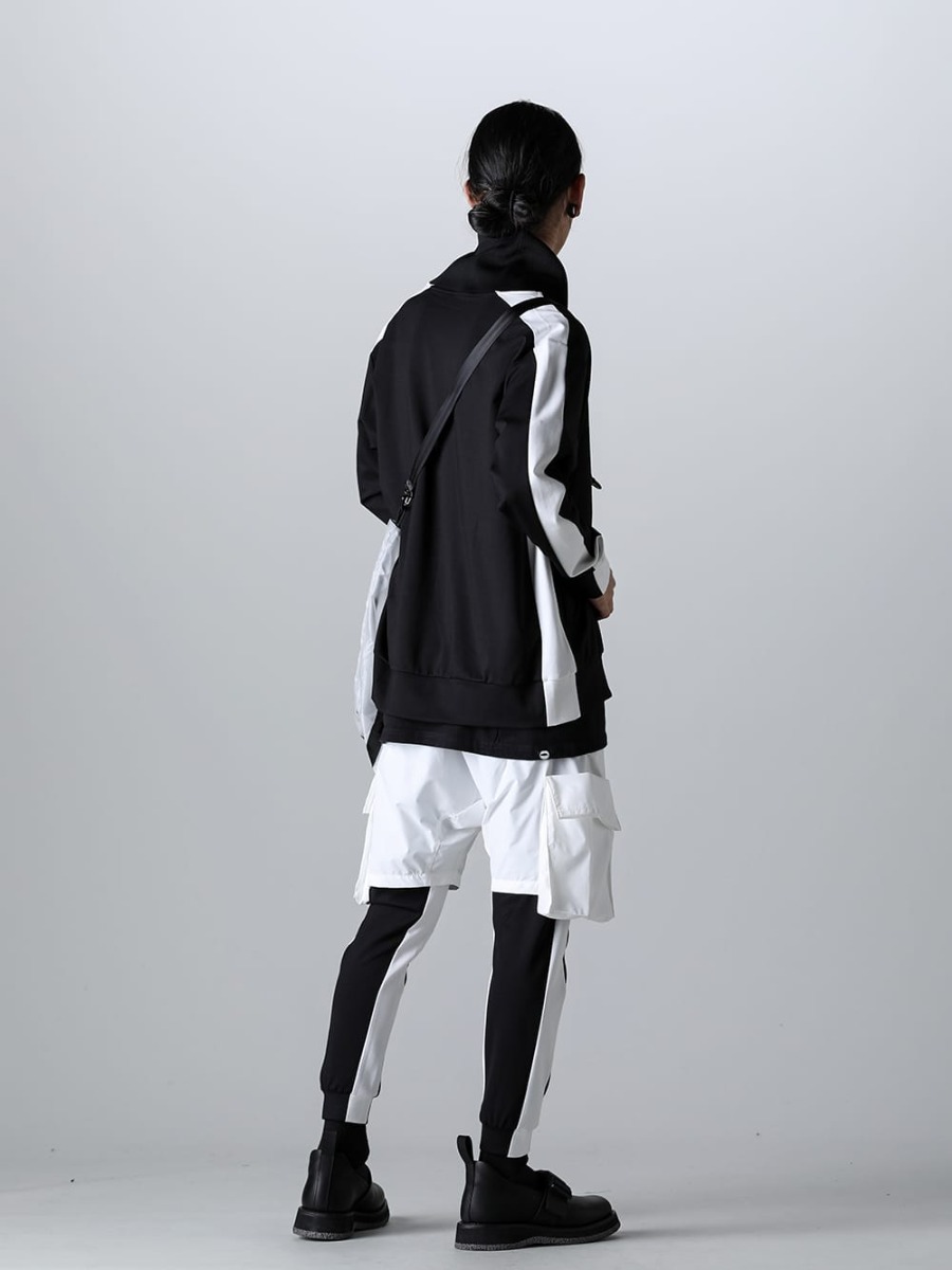 RIPVANWINKLE 2023SS Styling Sporty style with contrast of black and white and navy - RW-526 - Line Track Jersey - RW-538-White - Bush Shorts White - RW-535 - Line Jersey - RW-520 - Tactical Derby Gore 1-003
