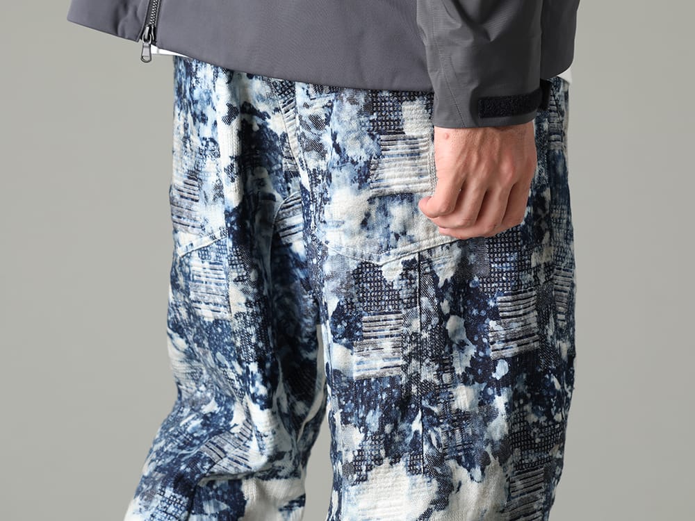 D.HYGEN 2023SS Impactful item with several types of processing - ST107-1023S(Splash Bleach Patchwork Jacquard Stretch Cotton Tapered Cropped Pants) - 3-006