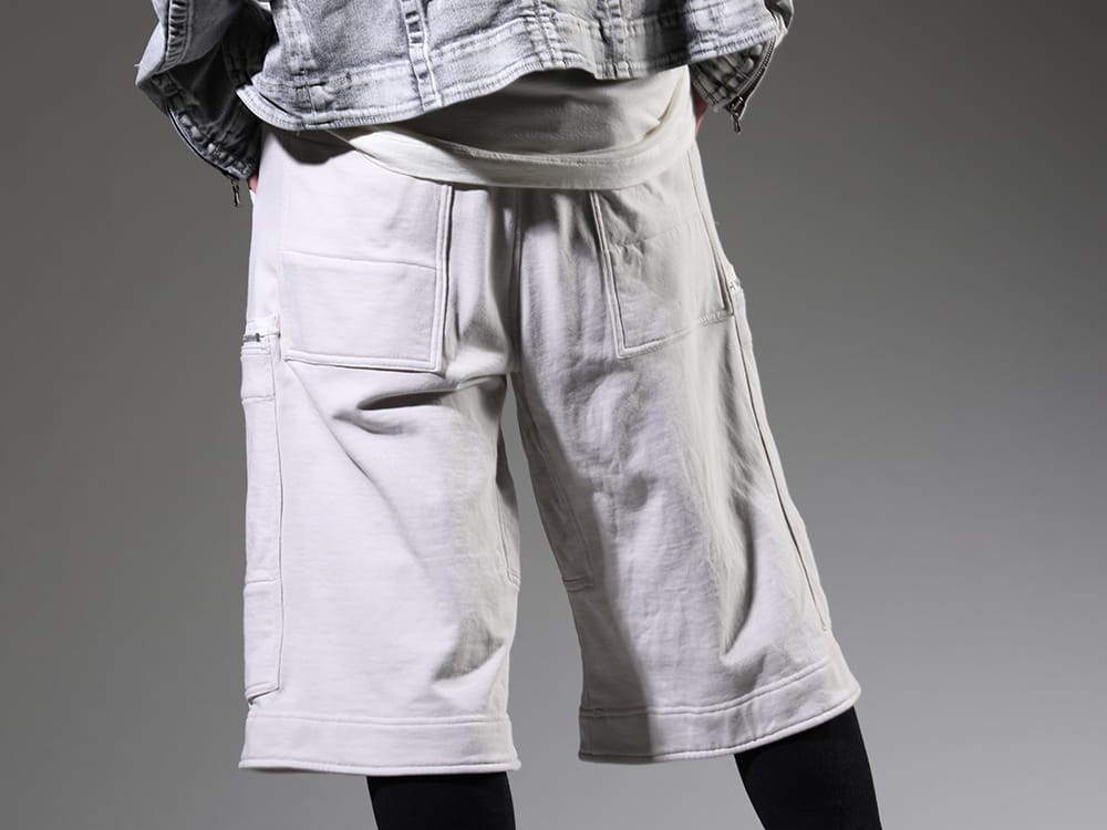 JULIUS 2023SS The appeal of stylish layered style - 819PAM9-plaster(Cotton Sweat Cargo Shorts Plaster) - 3-005