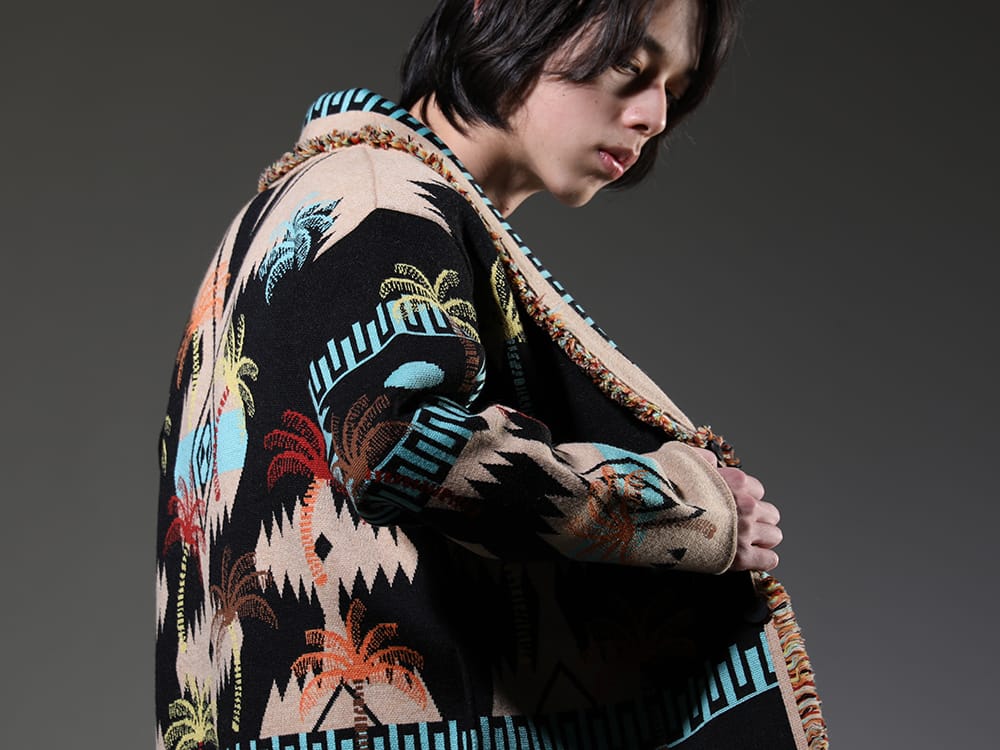 アラヌイ 2023SS - ラグジュアリーさを感じる高品質なニット - LMHS23-050(パームツリー ジャカード アイコンカーディガン) - 2-006