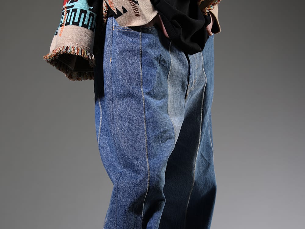 インク 2023SS ヴィンテージデニムを解体、再構築することで唯一無二の表情に - ink23-12-M-2(ジャンブルパンツ - M2) - 3-004