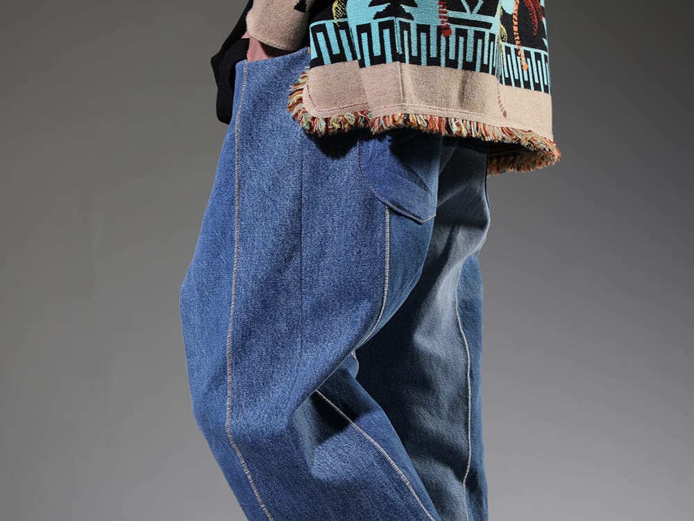 インク 2023SS ヴィンテージデニムを解体、再構築することで唯一無二の表情に - ink23-12-M-2(ジャンブルパンツ - M2) - 3-005