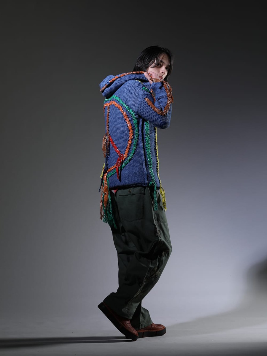 ALANUI / SAINT MICHAEL / ink / GUIDI 2023SS - Multicolored American casual look - LMHS23-017(Inner Peace Baja Hoodie) SM-S23-0000-087(SHERMER ACADEMY × ©SAINT M×××××× Frannl Check Shirt) ink23-11(Bakerfly Pants) GJ02-CO98T(Laced Up Boots - Horse Full Grain Leather - GJ02 CO98T) - 1-003